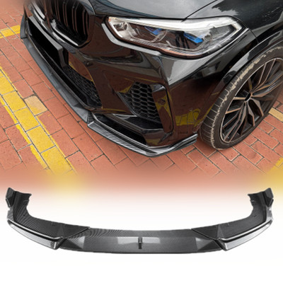 Carbon Fiber Look Front Car Bumper Lower Lip Splitter For BMW F95 X5M 2020-2023 