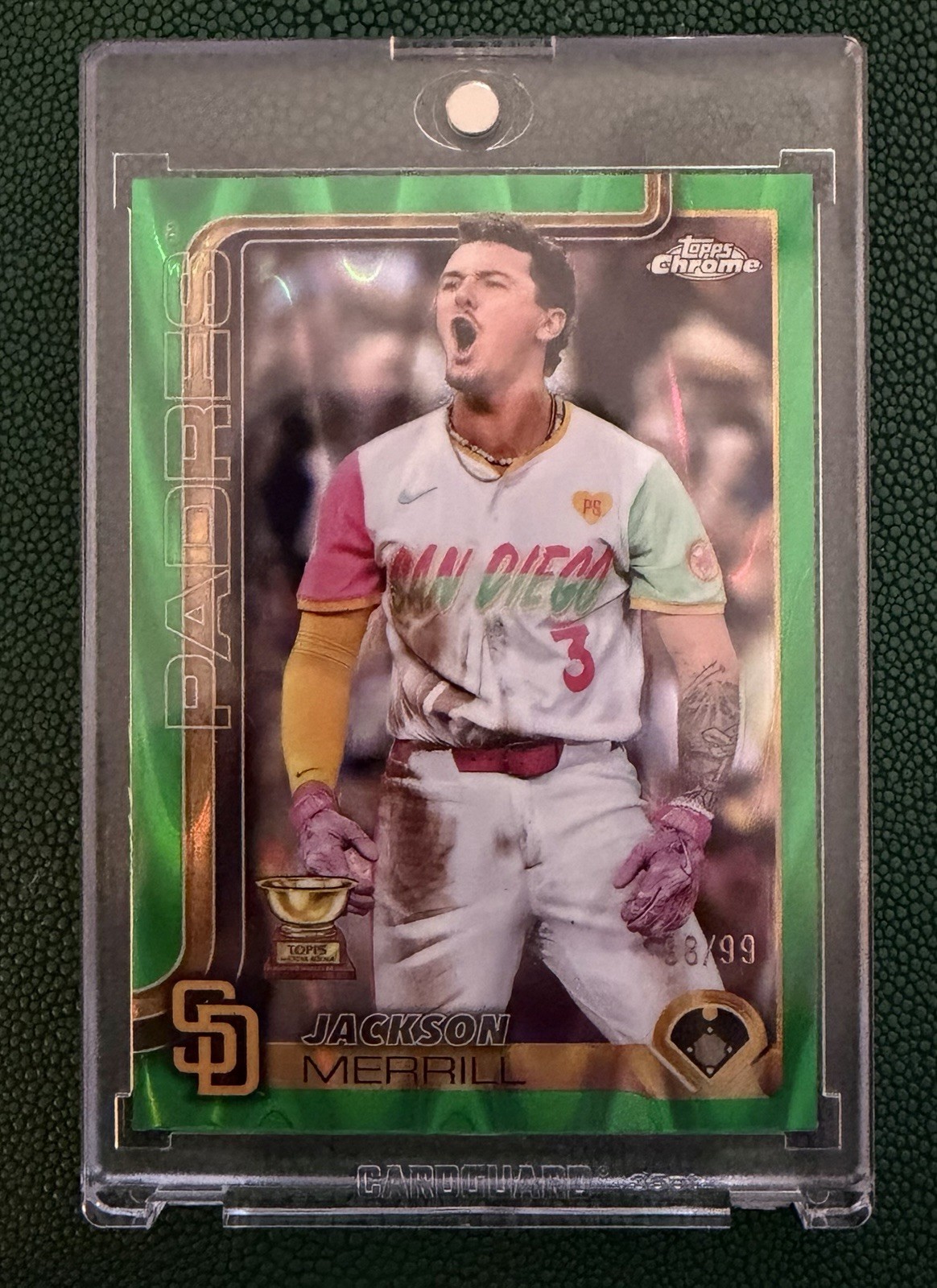 2025 Topps Chrome - Jackson Merrill #61 All Star Green Refractor /99