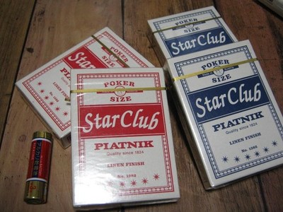 StarClub Piatnik Poker Playing Cards 4 Sets Unopened Red & Blue, Casino Style kk