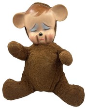 Vtg Knickerbocker Pouting Bear Plush As Is