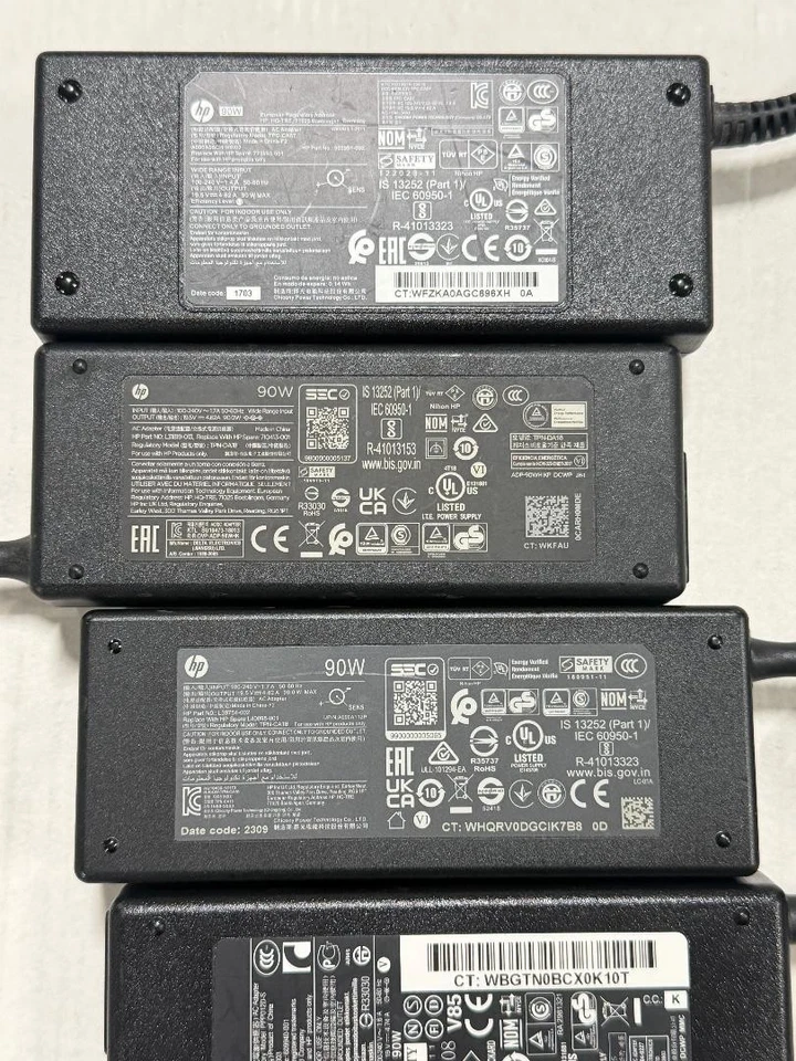 Lot of 8 Genuine HP Power AC Adapters (90W) Laptop Chargers 🪢 - Image 3 of 4