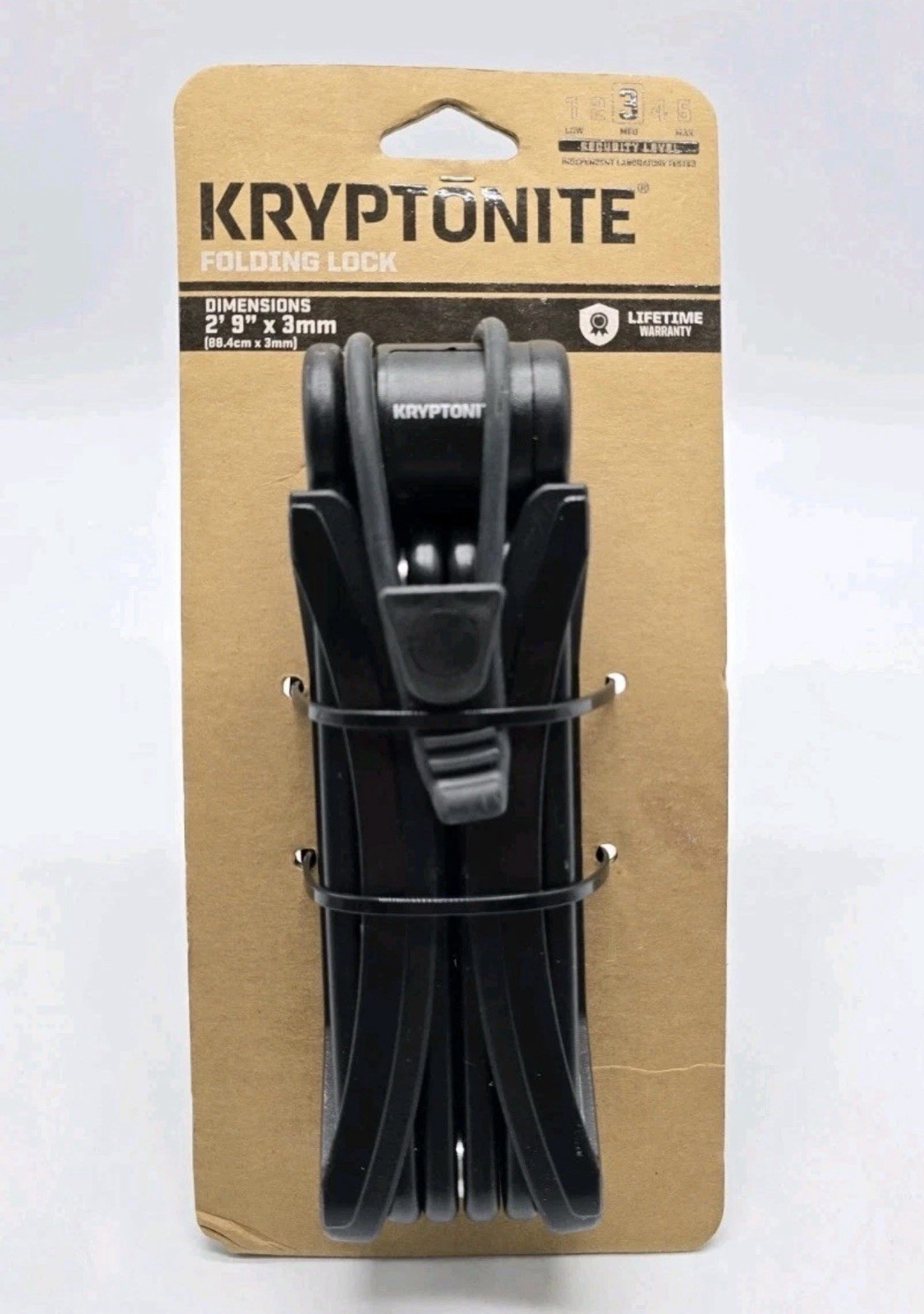 Kryptonite Folding Bike Lock 2' 9" Bicycle Safety Theft Prevention Compact New