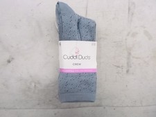 6 Pack Cuddl Duds Women's Super Soft Crew Socks 4-10 Size 95200 Blue