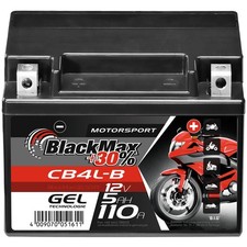 BlackMax Gel Roller Batterie 12V 5Ah YB4L-B CB4L-B 50411 12N4-3B YB4L-A ers 4Ah