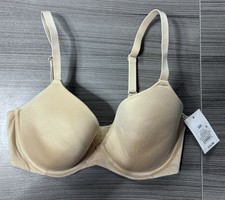 Auden The Icon T-Shirt Bra 32D Pearl Tan Nude Underwire Lightly Lined