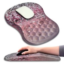 Mouse Pad Wrist Support, Ergonomic Mouse Pad with Massage Dot, Comfortable Co...