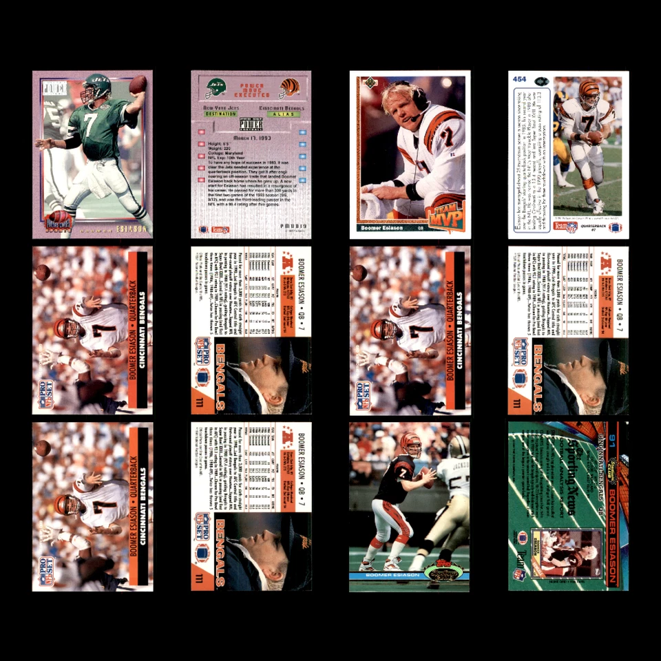 Boomer Esiason Lot 86 Football Cards 1990 Pro Set Cincinnati Bengals Set NFL NM - Image 4 of 4