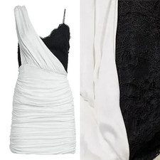 Alice + Olivia Bianca Ruched One Shoulder Mini Dress 2018