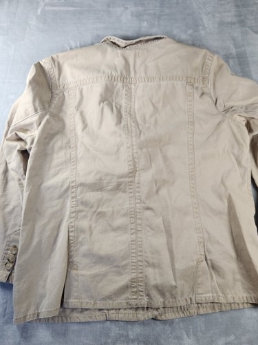Giacca donna Eddie Bauer grande beige 100% cotone tela lavoro tasche bottoni - Foto 9 di 9