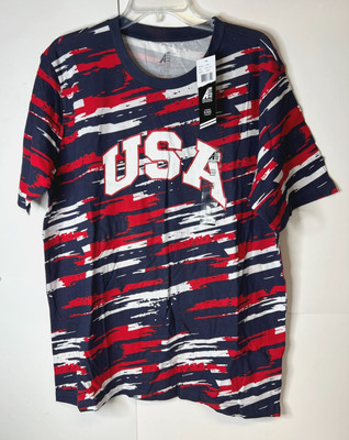 ADTN American Dream Team Network Men's Size XL USA T-Shirt Red White Blue NWT