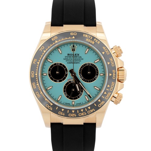 NEW 2025 PAPERS Rolex Daytona TURQUOISE Blue Oysterflex 18K Go...