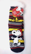Snoopy  Woodstock Sherpa Lined Socks Soft Warm Non-Slip Cozy Fuzzy -NWT