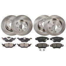RIDEX Bremsenset Vorne Hinten Bremsscheiben Beläge für OPEL Astra G CC (T98)