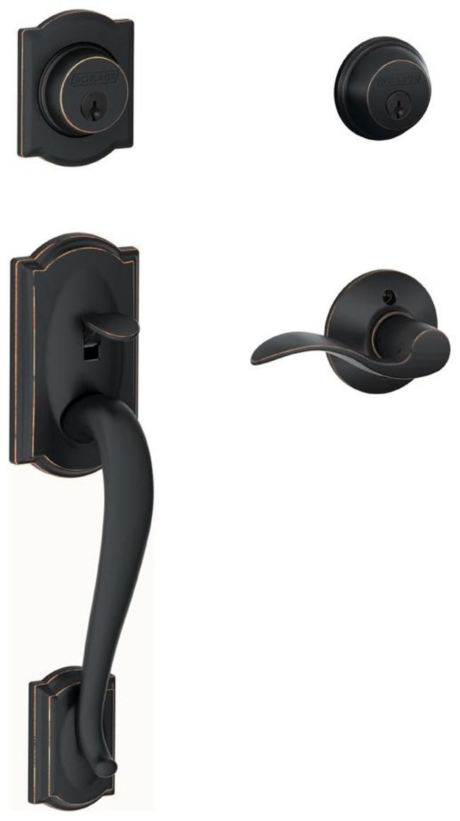 Schlage Camelot F62 Double Cylinder Deadbolt Right Hand Bronze