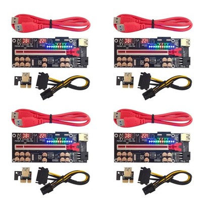 4X VER018 PRO PCI-E Riser Card USB 3.0 Kabel 018 PLUS PCI Express 1X Bis 167385