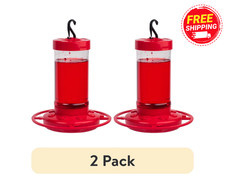 2 pack First Nature Hummingbird Feeder, 16 oz, Red, Plastic