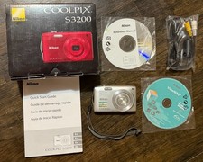 Nikon COOLPIX S3200 16.0MP Digital Camera Silver Optical Zoom - USED - See Photo