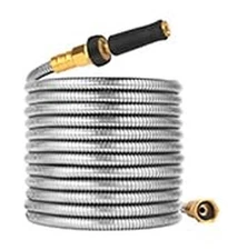 Metal Garden Hose 150 FT - 304 Stainless Steel Water Hose 150 FT - Expandable...