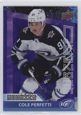 2021-22 Upper Deck Ice Sub Zero 349/999 Cole Perfetti #SZ-29 Rookie RC 7ci