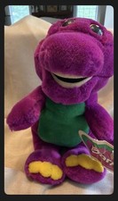 NEW 1996 90's Vintage Barney Plush Doll Purple Dinosaur Original Tag Stuffed