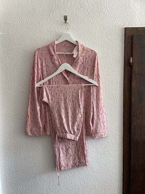 Pyjama/Schlafanzug Damen - Victoria s Secret/Gr. XS Rosa Blumen