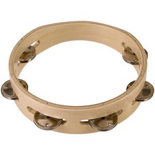 Sound Percussion Labs Baja Single Row Headless Tambourine Steel Jingles 8 Inch