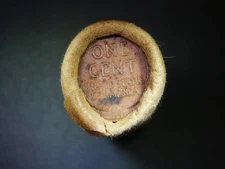 VDB 1908 ENDS INDIAN HEAD PENNY ROLL LOT FROM BANK OF ROCK RIVER, WYOMING R-314