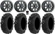 ITP Inertia Bdlk 15" Wheels Bk +40mm 30" Attack 2.0 Tires RZR Turbo S / RS1