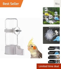 Pet Bird Automatic Water Feeder, 4.73 Fl Oz Parrot Water Dispenser, Bird Cage...