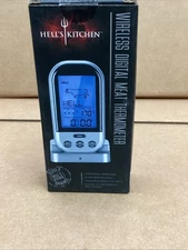Hell's Kitchen Wireless Digital Meat Thermometer, 65 Ft Range, 8 Meat Settings