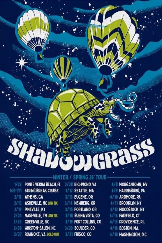 Poster Shadowgrass Winter Spring 2026 Tour
