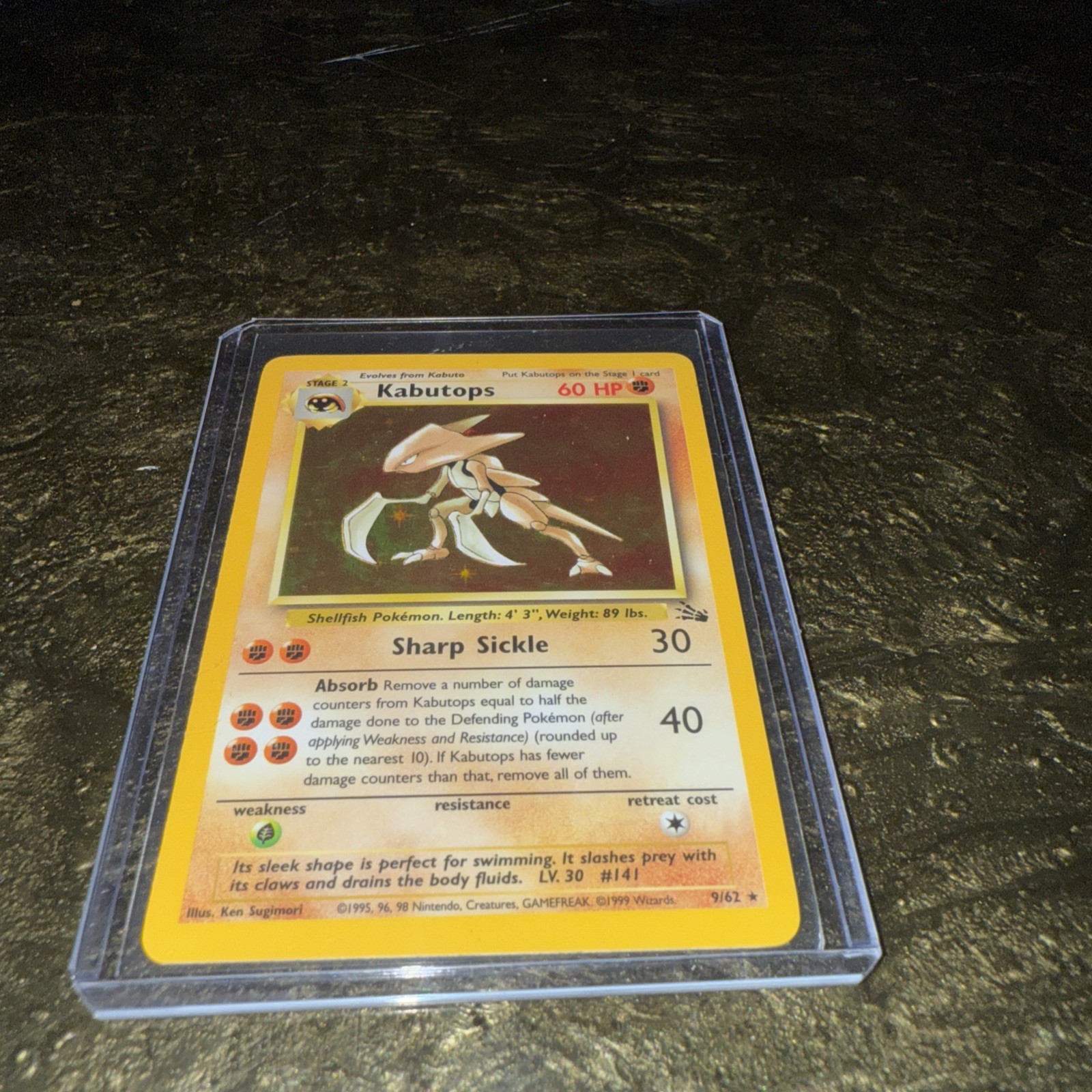 Pokémon TCG Kabutops Fossil 9/62 Unlimited Holo Rare Near Mint