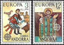 Timbres Europa CEPT Arts Peintures Andorre espagnol 89/90 ** - 86182FX