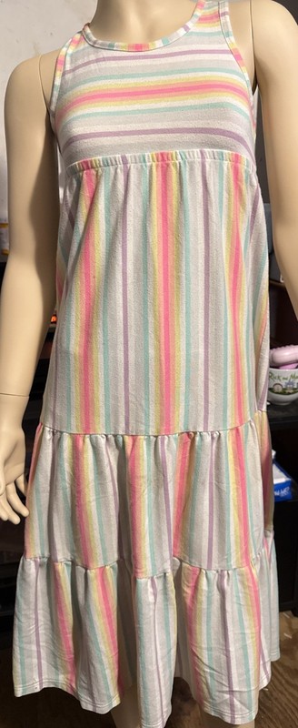 Cat & Jack Striped Maxi Dress Size s (6/6x)