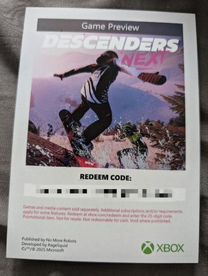 Descenders Next (Early Access/Game Preview) I Download Code I Xbox Game