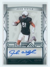 2022 Leaf Trinity Football Clear Autographs Silver #CA-JW1 Josh Whyle 42/99