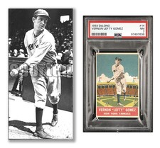 CARD IMAGE! Yankees LEFTY GOMEZ For His 1933 Delong Card Vintage Type 1 Photo