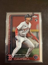 2025 Topps Chrome Update Kristian Campbell Red Sox Base Rookie Debut RC #USC188