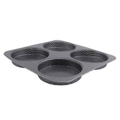 Hamburger Brötchenpfanne, 5 Zoll Antihaft Kohlenstoffstahl Hamburger Form, 4 Tassen Big5880