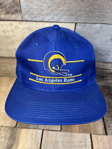 Vintage 90s ANNCO Los Angeles Rams Logo Split Bar Snapback Hat Cap NFL - Bild 2 von 18