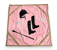 Carstens Horseback Riding Eurosham Jockey Horse Pillow Cover Bedding Pink New