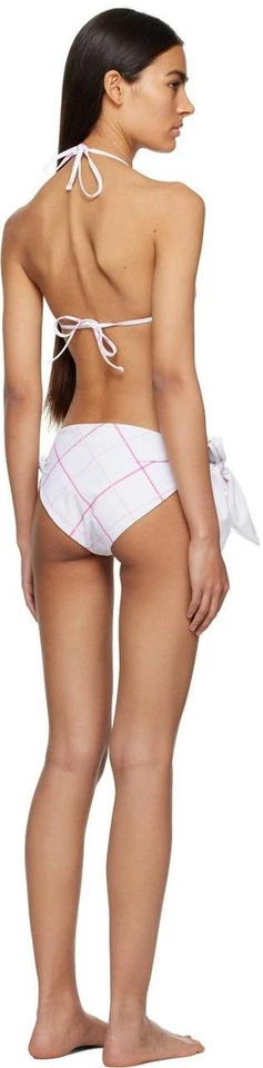 Conjunto de bikini Burberry a cuadros blancos - Nuevo con etiquetas talla grande auténtico diseñador Foto 3 de 4