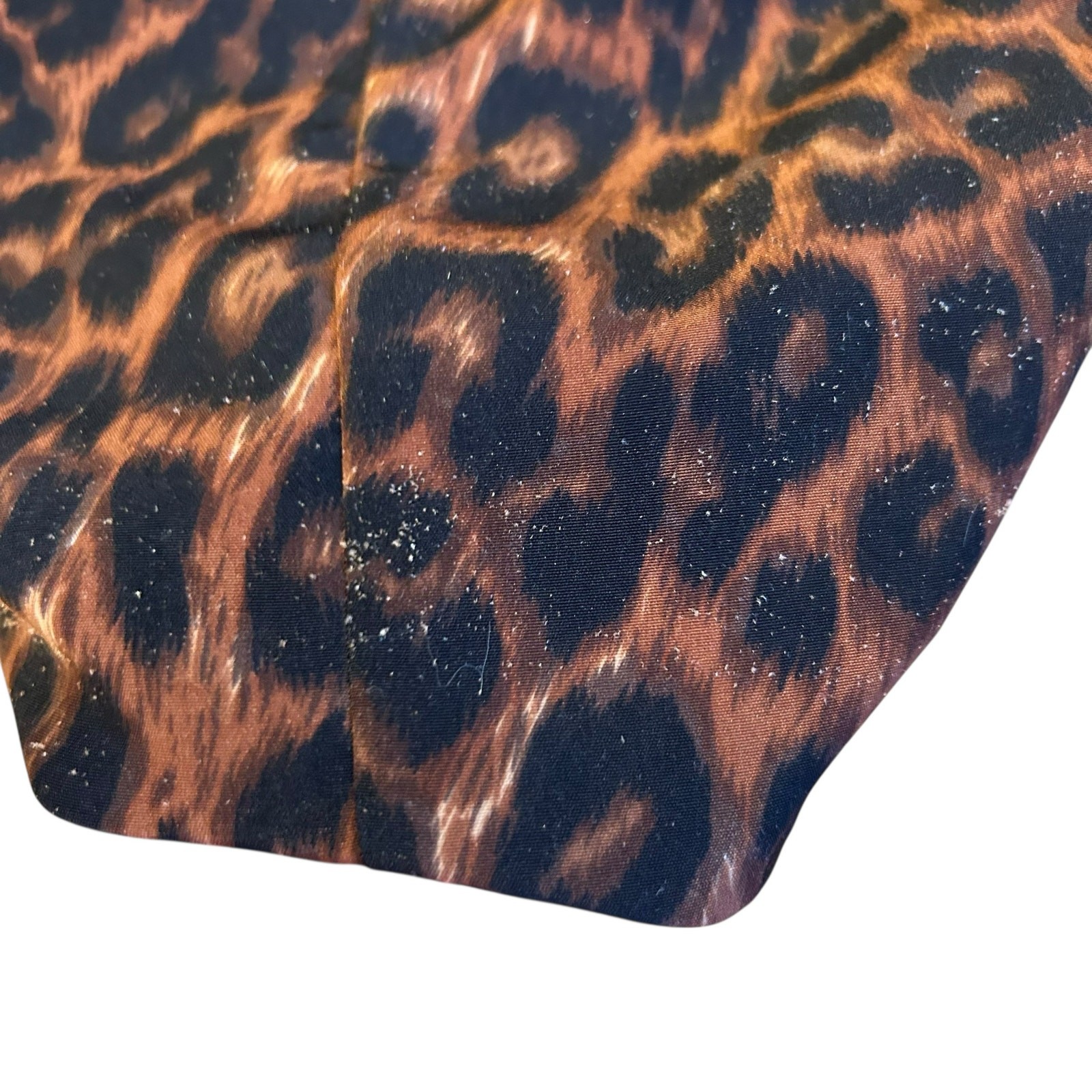 Vintage Basic Editions Leopard Print Wrap Dress S… - image 14