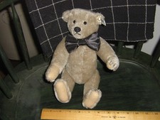 Steiff Teddy Bear / Richard Steiff 1902 Replica / Gray 0150/32 / 12" / growler