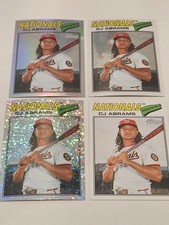 CJ Abrams '26 Heritage Lot (4)- Chr Refr, Silver Spark, Base & White Chrome #349