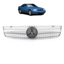 Sportgrill Chrom & Silber passend für Mercedes SL R129 1989-2001 Sportgrill Chrom & Silber passend für Mercedes SL R129 1989-2001
