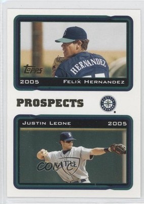 2005 Topps Prospects Felix Hernandez Justin Leone #688 0f8