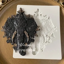 Elephant Baroque Silicone Mold Fondant Sugarcraft Chocolate Candy Gummy Mould