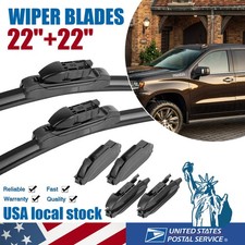 All Season Front Windshield Wiper Blades 22"+22" For Chevy Silverado 1999-2023