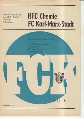 Ol 83/84 FC Karl-Marx-Stadt - Hfc Chemicals